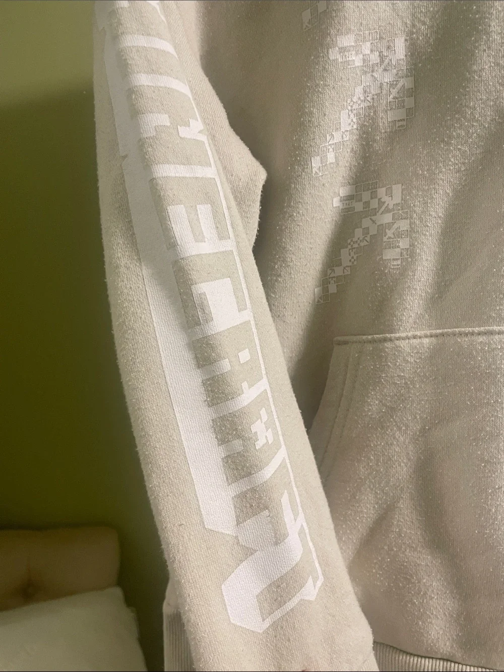 Old Navy Cream Hooded Pullover Sweatshirt for Kids